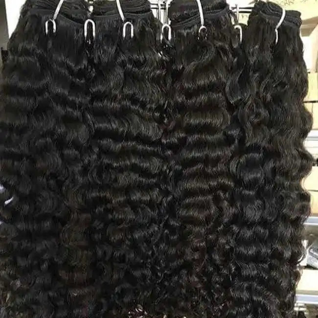 Unprocessed Vietnam Virgin Cuticle Intact Hair Bundle Vendors Bulk Double Drawn Weft Raw Indian Temple Human Hair Extensions