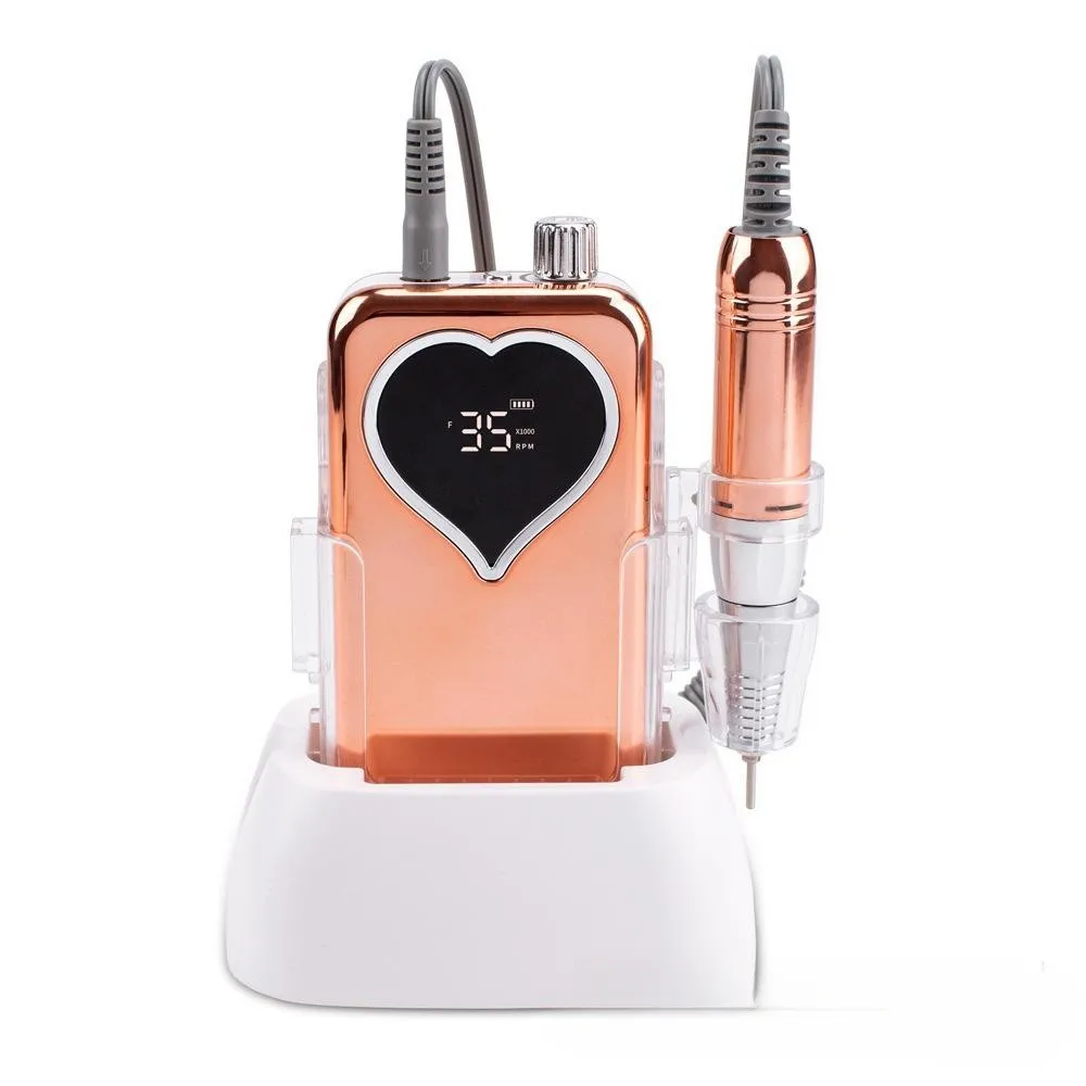 Mini Nail Polisher Rechargeable Portable Storage Base Nail Polisher 35000 Rpm Electric Nail Polisher