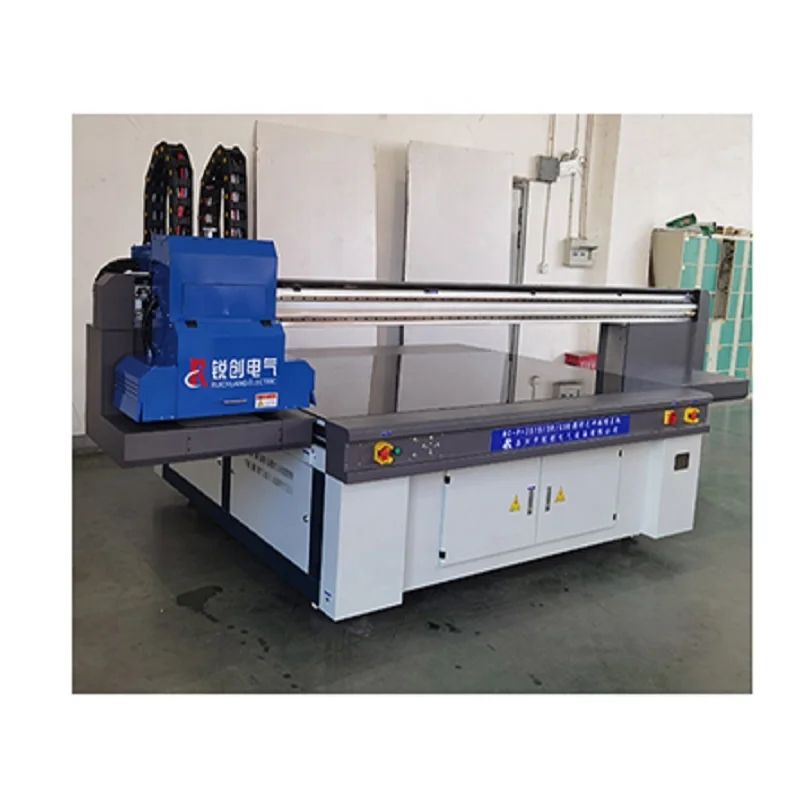 RUICHUANG large format industrial 2513 uv flatbed inkjet printer for wood glass ceramic sheet metal industry