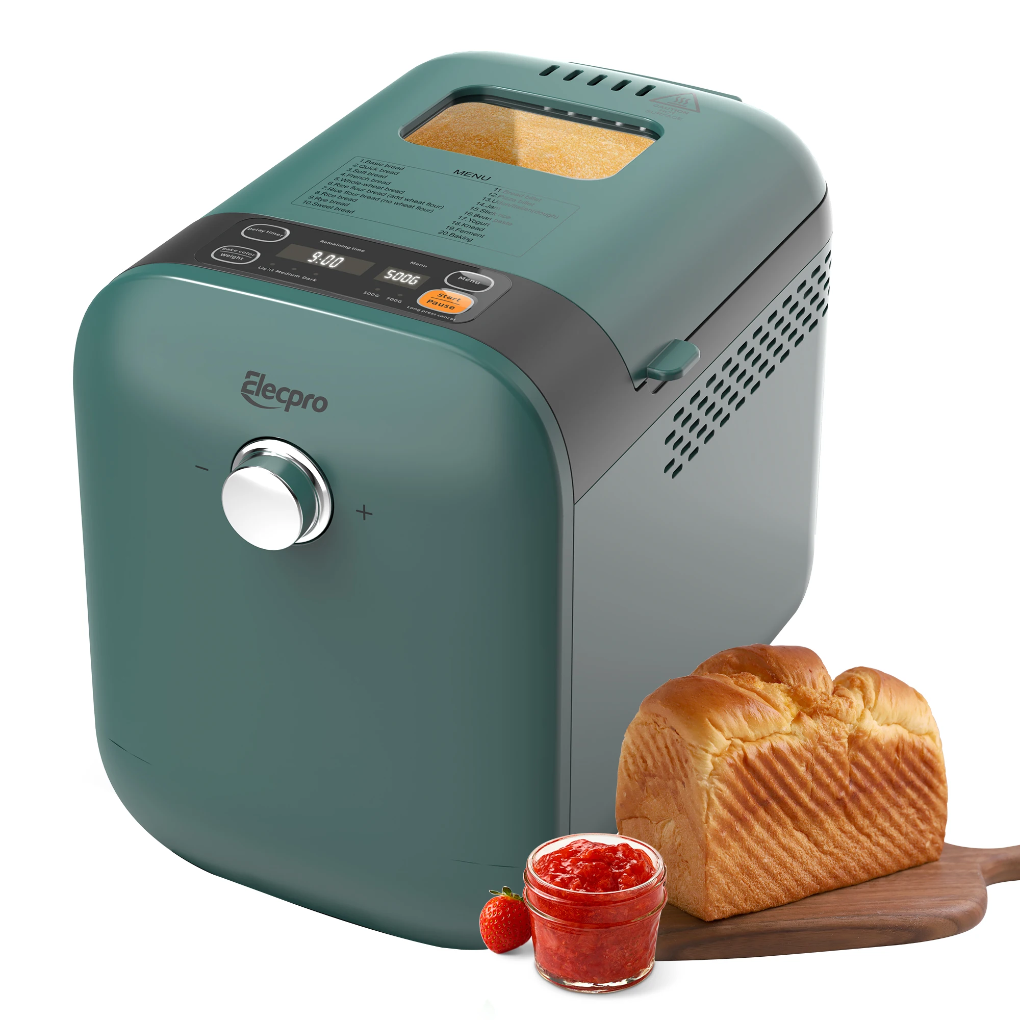 2024 hot selling 500g/750g home use multi-function electric automatical household bread maker with 20 menu