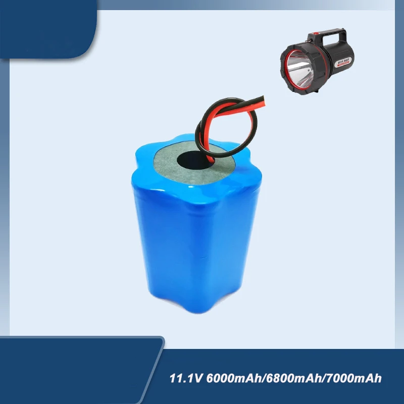 Li-ионный аккумулятор 11 1 В 6 сотовый 18650 12 6.6ah 6600 мАч фонарик