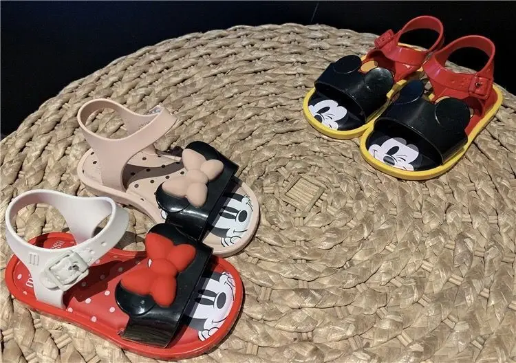 Новинка 2021, детские сандалии Melissa для мальчиков, мягкая подошва, детская мультяшная Милая Желейная пляжная обувь, летняя