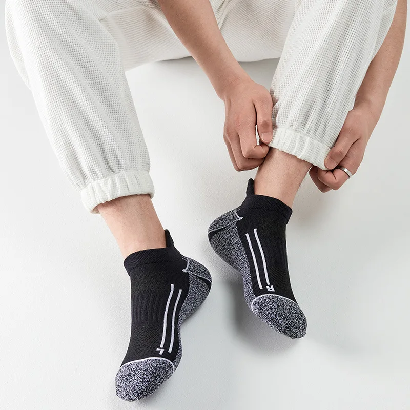 Athletic Cushioned Reinforced Heel Toe Breathable Mesh Performance Arch Support Sports Running Tab Socks