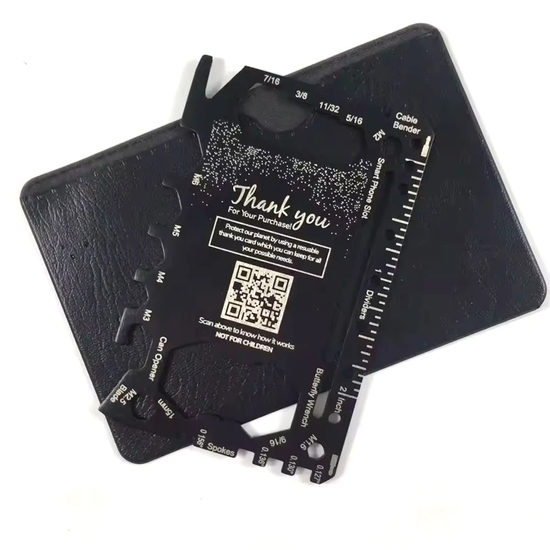 46 Functions IN 1 Innovation Custom LOGO Business Card Gift Survival Metal Wallet Bottle Opener Credit Card Multi Tool Card