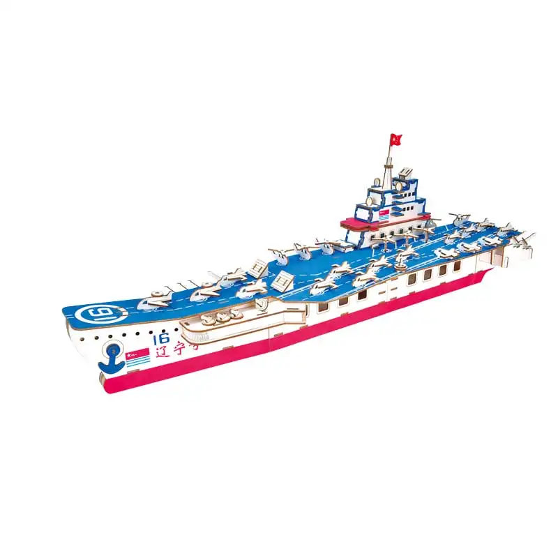New high quality Chinese made best gift DIY ship model toy boy wooden 3d jigsaw adults