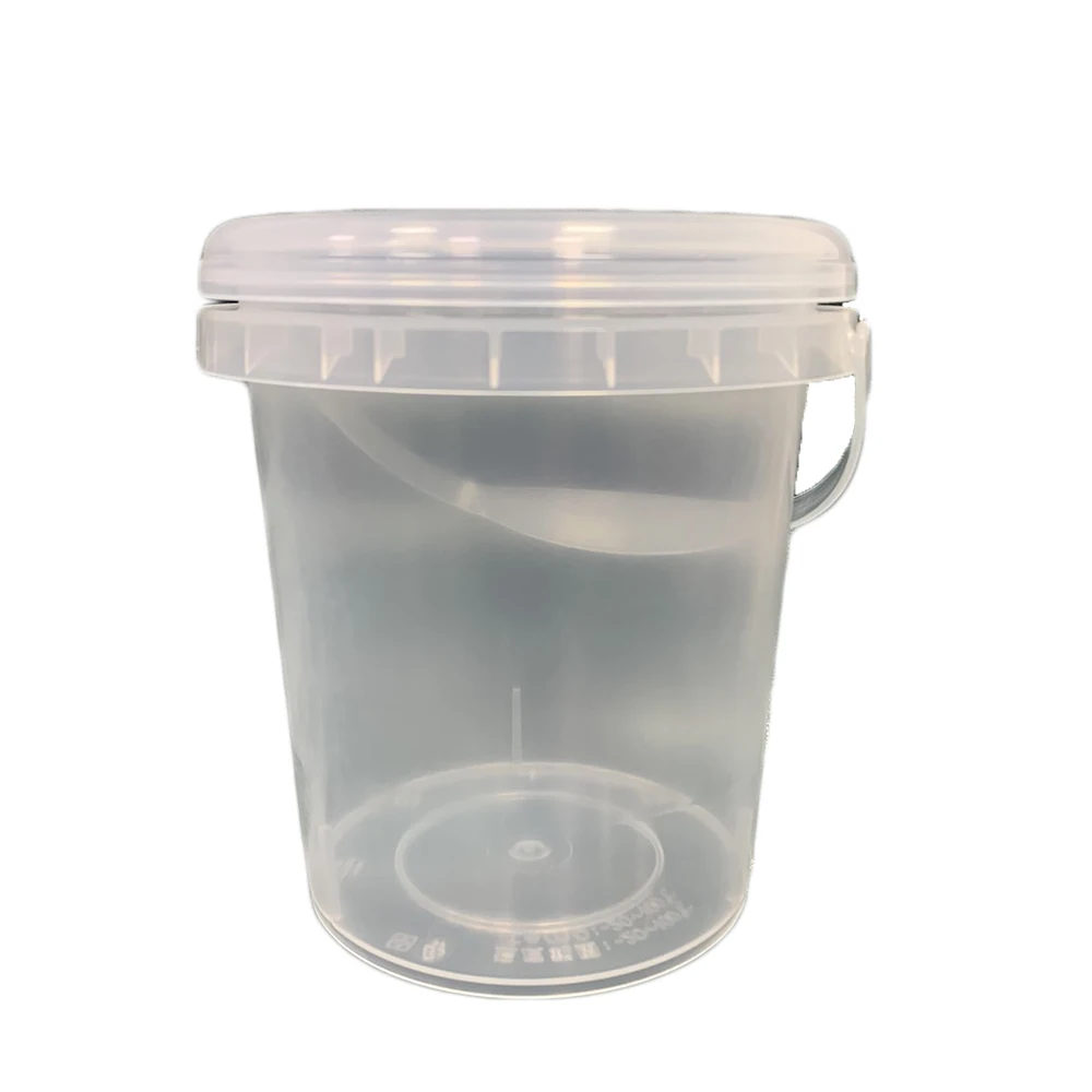 New Design Professional Custom High Transparency 1liter Plastic Buckets With Lid And Handle