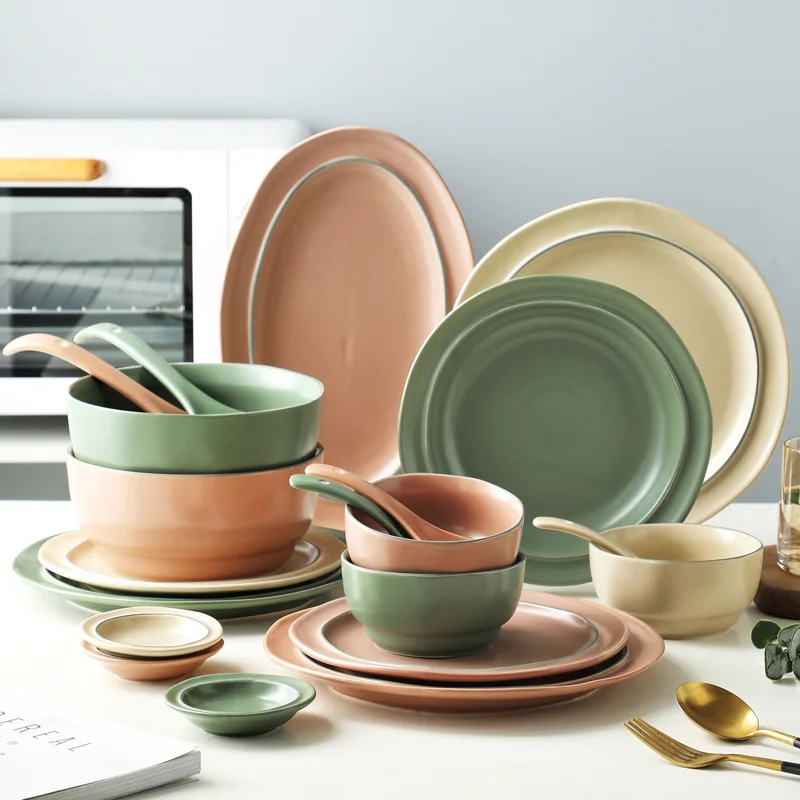 Хит продаж керамическая посуда для макарон фарфоровые тарелки и наборы тарелок ресторана