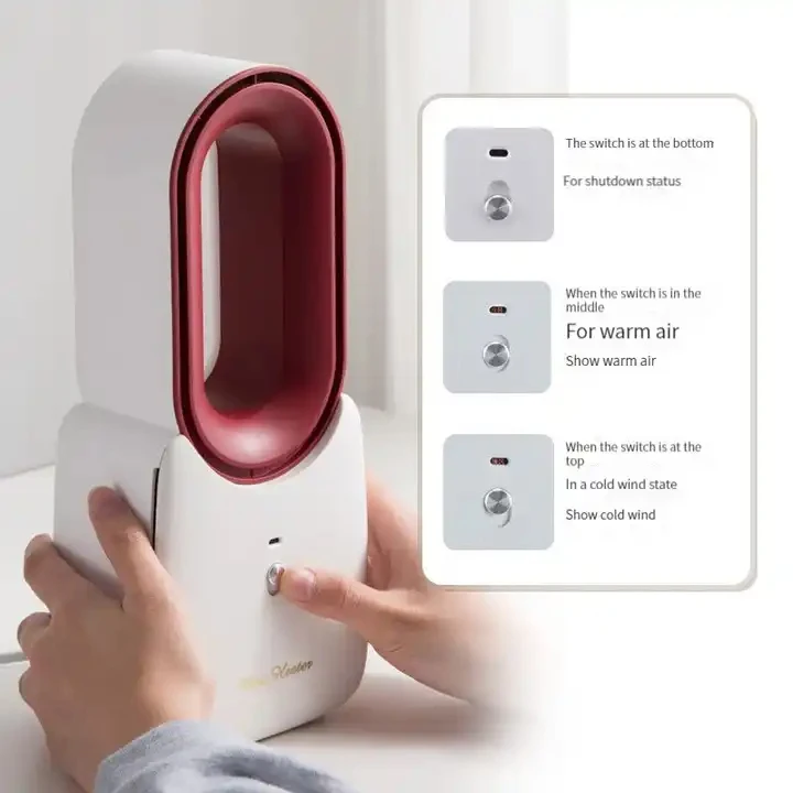 Table Stand Portable PTC Electric Mini Fan Heaters Tower For Room