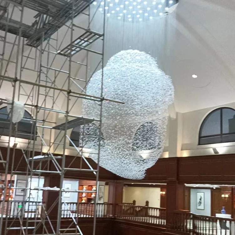 Luxury Art Design Light Figure of the Buddha Modern Pendant Lighting Decoration Hotel Wedding Lamp Crystal Chandelier