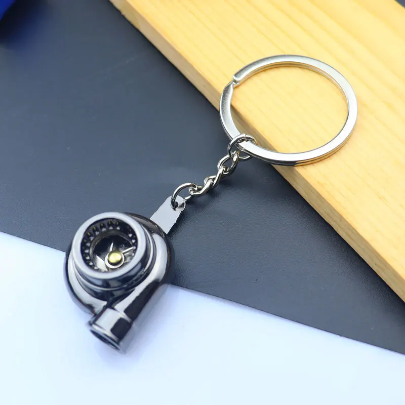 Hot Selling Car Refitting Turbine Turbo Key Chain Keyring Metal Pendant Automotive Car Part Keychain