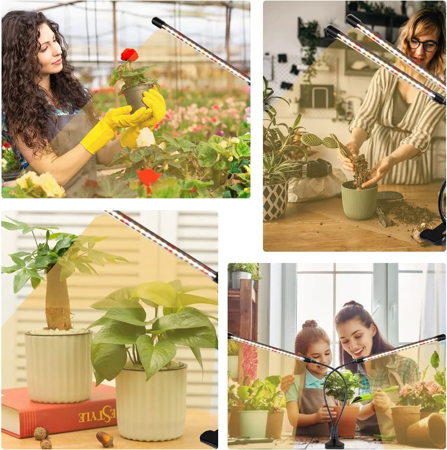 ETL CE Reliable Shenzhen factory 6H9H12H timed clip Flexible gooseneck 12W18W24W phytolamp full spectrum grow lights