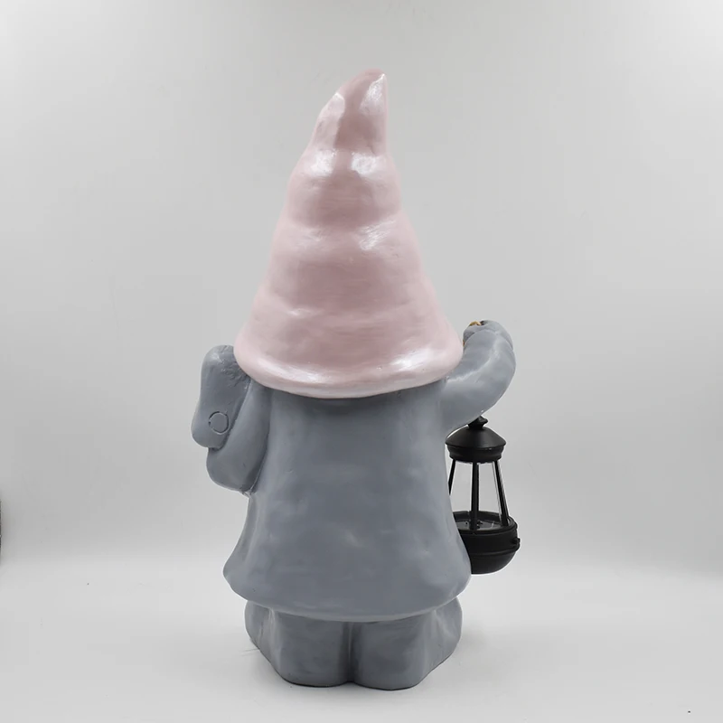 
Pretty Pink Resin Gnome Solar Mushroom Solar Gnome Statue Outdoor Garden Gnomes Solar 