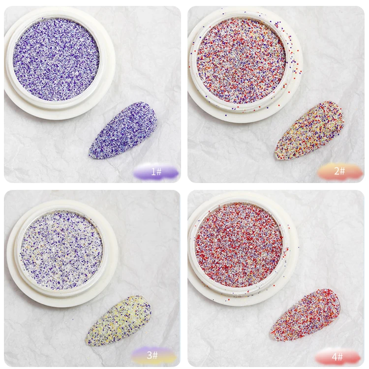 Color Glitter Powder for beauty art nails 12Jars/BoxGP4 Manicure & Pedicure Set