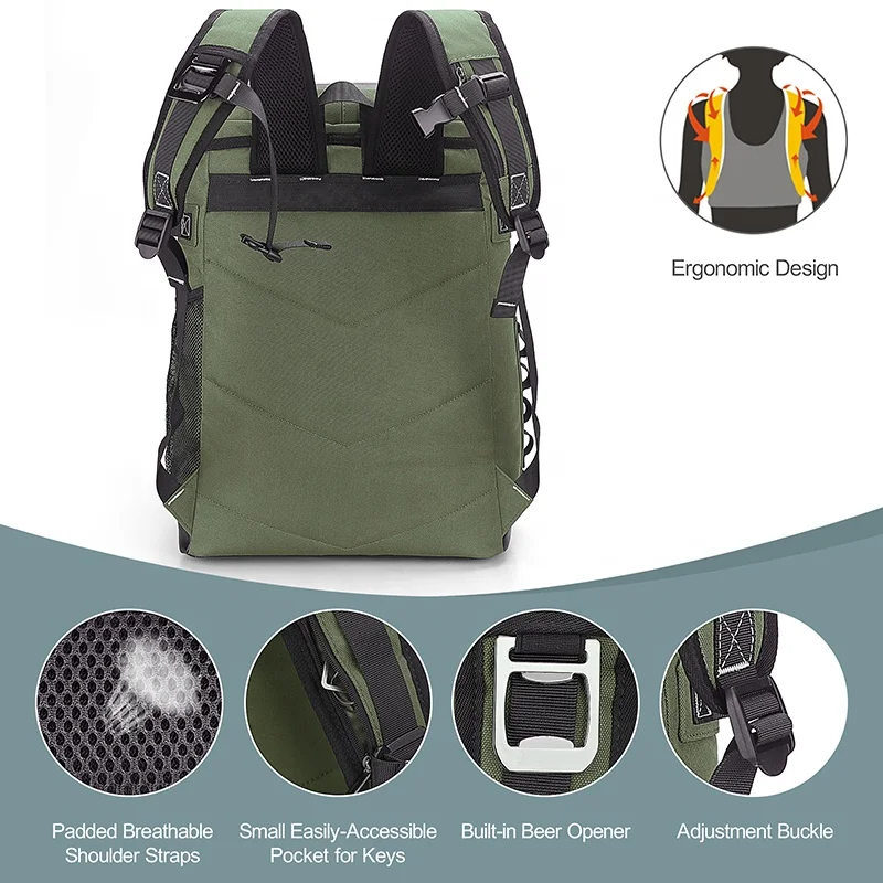 High quality Multifunctional Custom logo Laptop Laptop Leakproof Insulate Picnic Ice Chest Cooler Bag Backpack