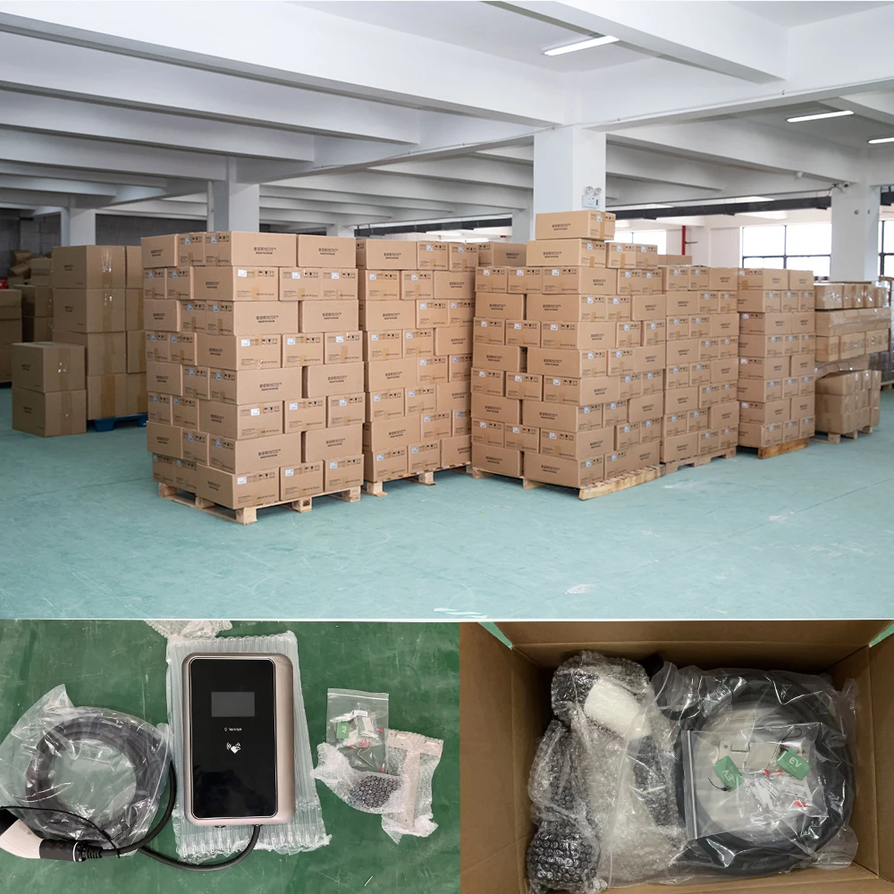 FACTORY WALLBOX RFID 32A 380V 11kw 16A 32Amp Type 2 1 Ocpp Level2 Home Electric Car Charger EV Charging Station