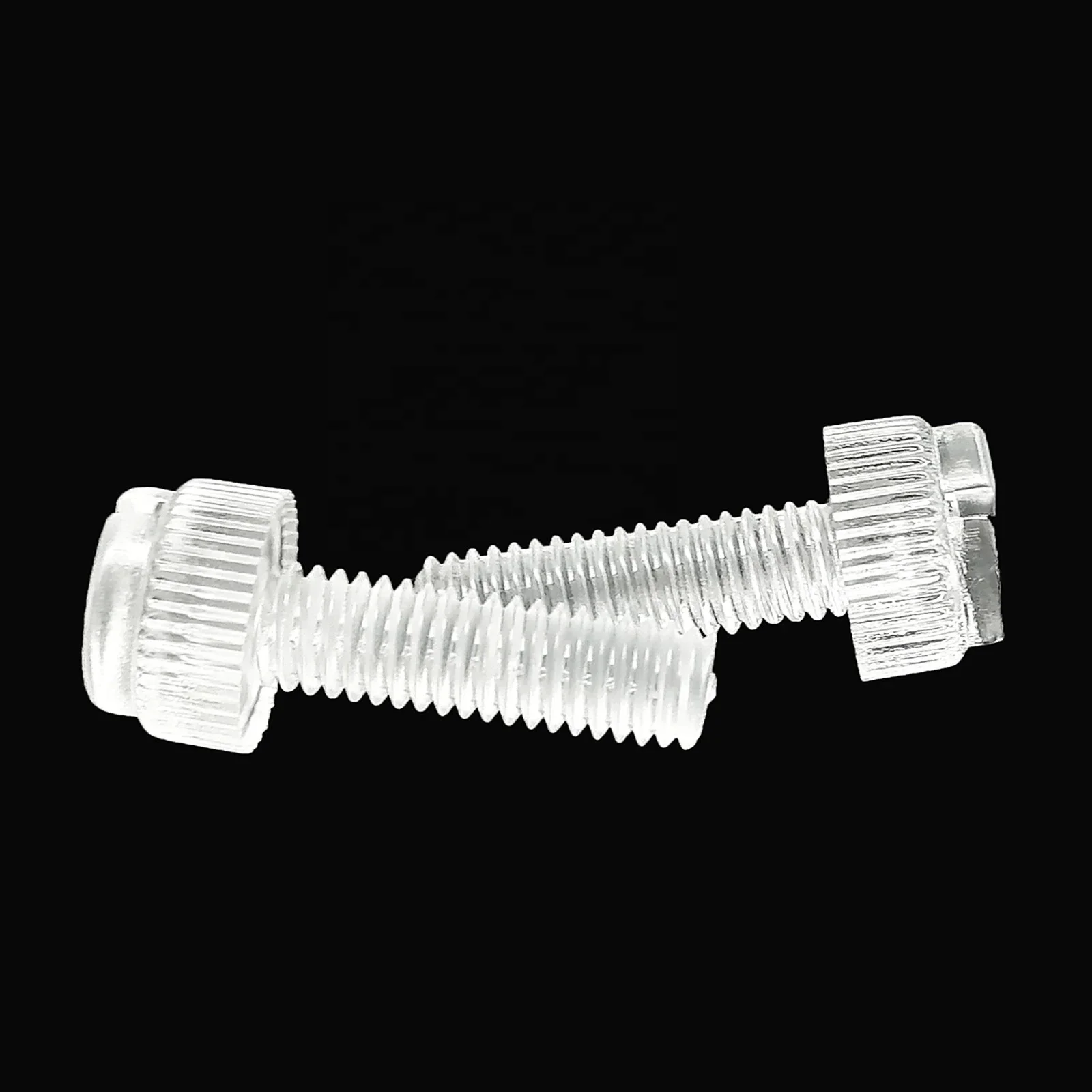 M3 M4 M5 M6 M8 Knurl Slotted Head Adjust  Acrylic Clear Transparent Plastic Thumbscrew Hand Tighten Thumb Bolt Screw