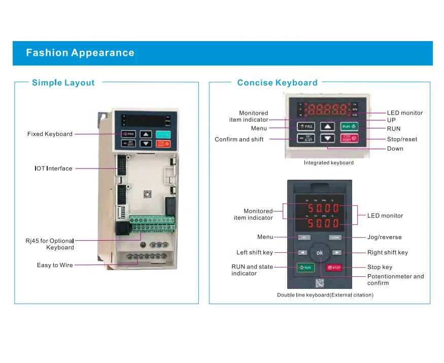 Solar Water Pump Inverter Motor Speed Control 0 75kw 1 5kw 2 2kw 4kw 5 5kw 7 5kw DC to AC Variable Frequency Driver SKI Output