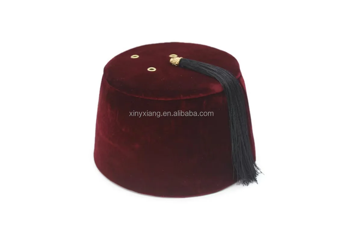 Factory Custom Egyptian Turkish Ottoman Fez Tarboush Hat with Tassel, Ottoman Historical Payitaht Abdulhamid Headpiece