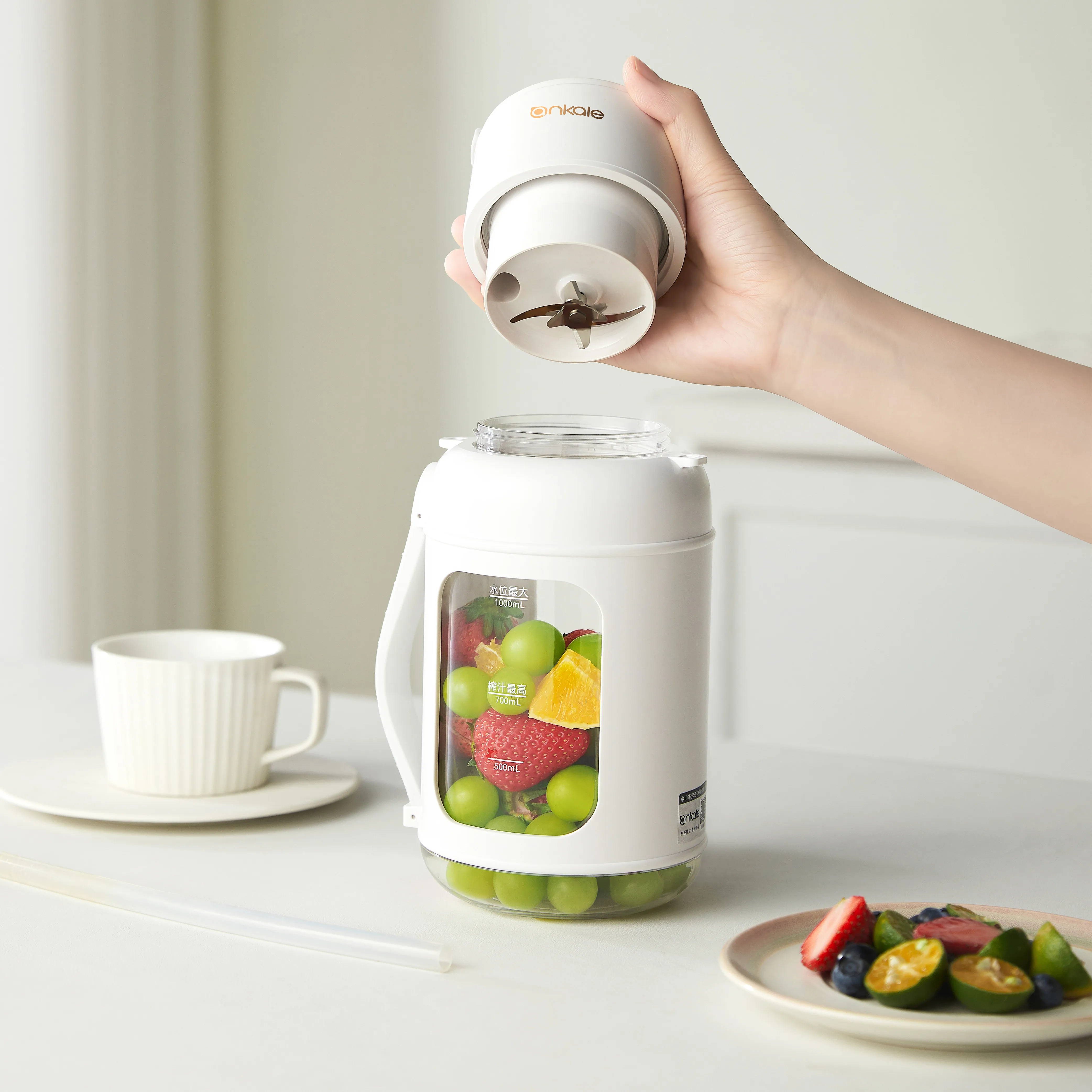 Customized New Design Portable Rechargeable Fruit Blender Electric Fruit Juice Usb Outdoor Portable Juicer Blender