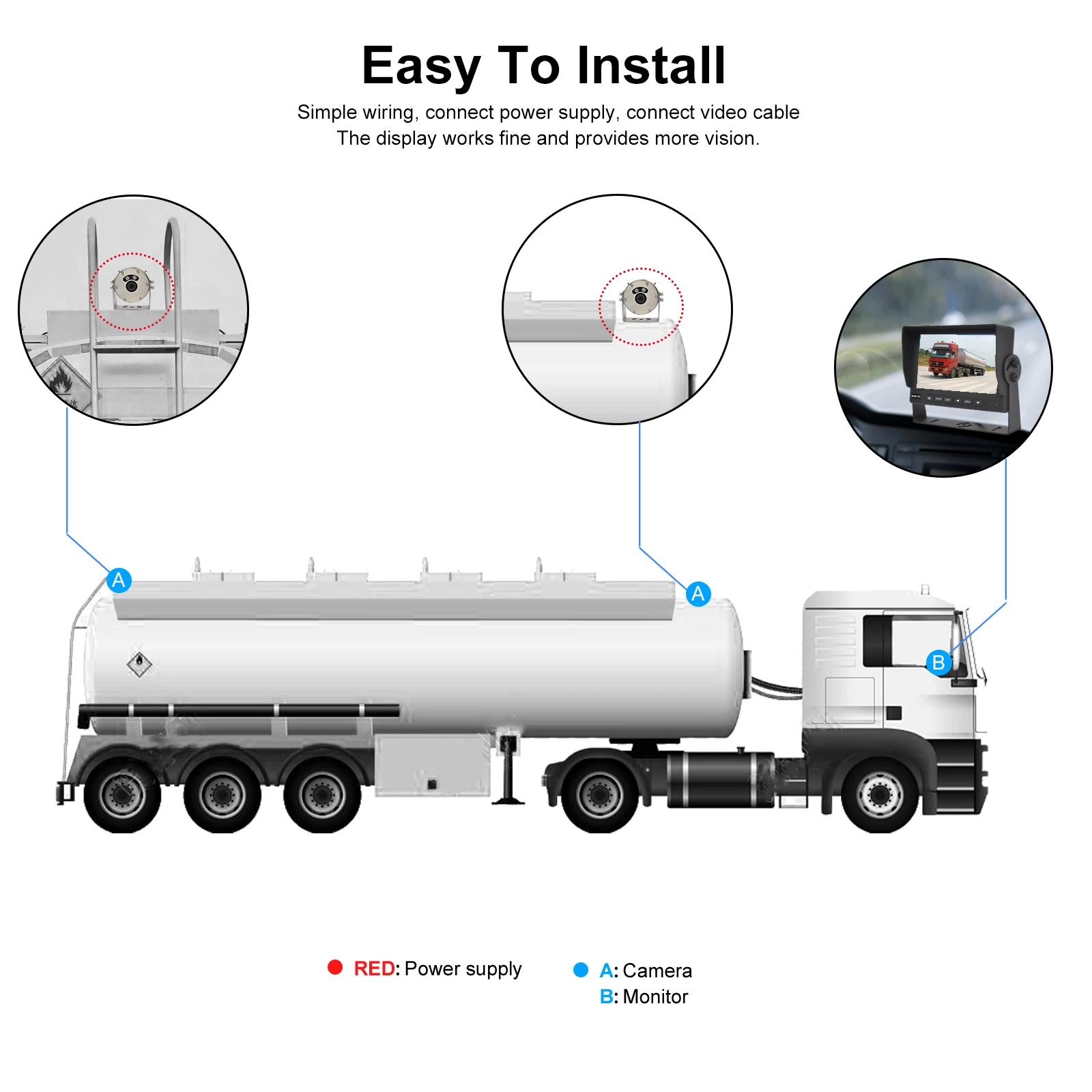 AHD IP69k Metal Vehicle Car Explosion Proof Camera Heavy Duty Reversing Safety Backup Camera  for Truck Oil Tanker