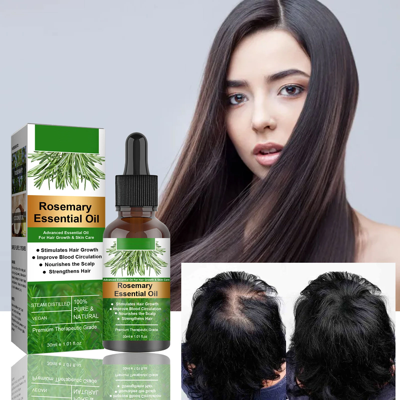 High Quality 100% Natural Rosemary Essential Oil Hair Accelerate Growth Hair care Products For Black Women