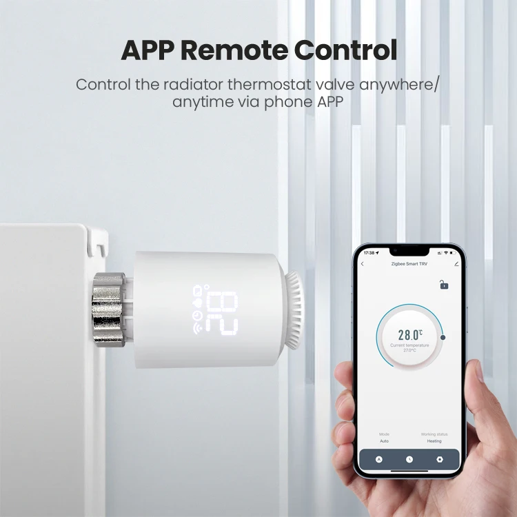 Клапан радиатора Tuya Wi-Fi/Zigbee комнатный термостат для отопления управление с помощью приложения простая установка работа Алексом