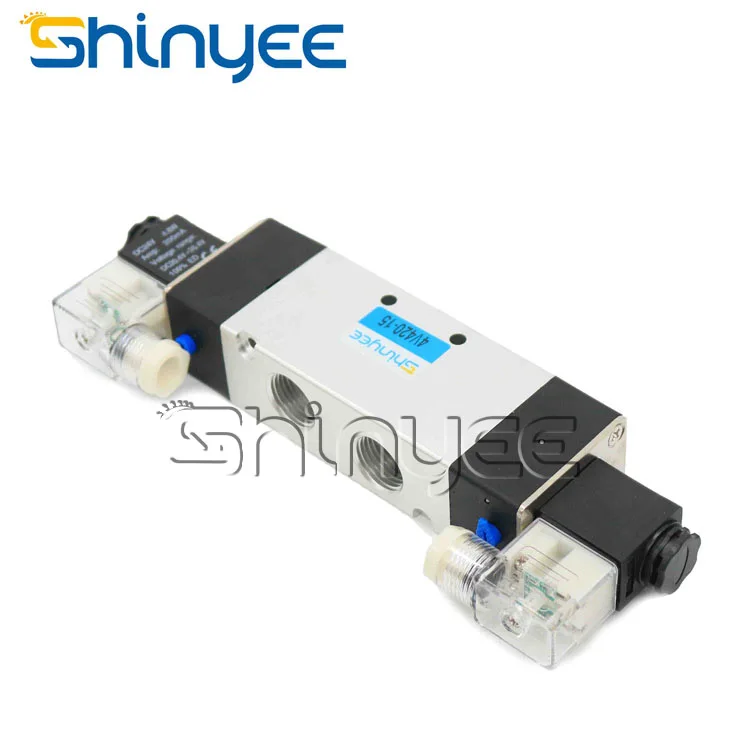 SHINYEEPNEUMATIC popular product 4v420 15 solenoid valve 4V420-15 3/2 pneumatic valve 24v solenoid valve 24v dual
