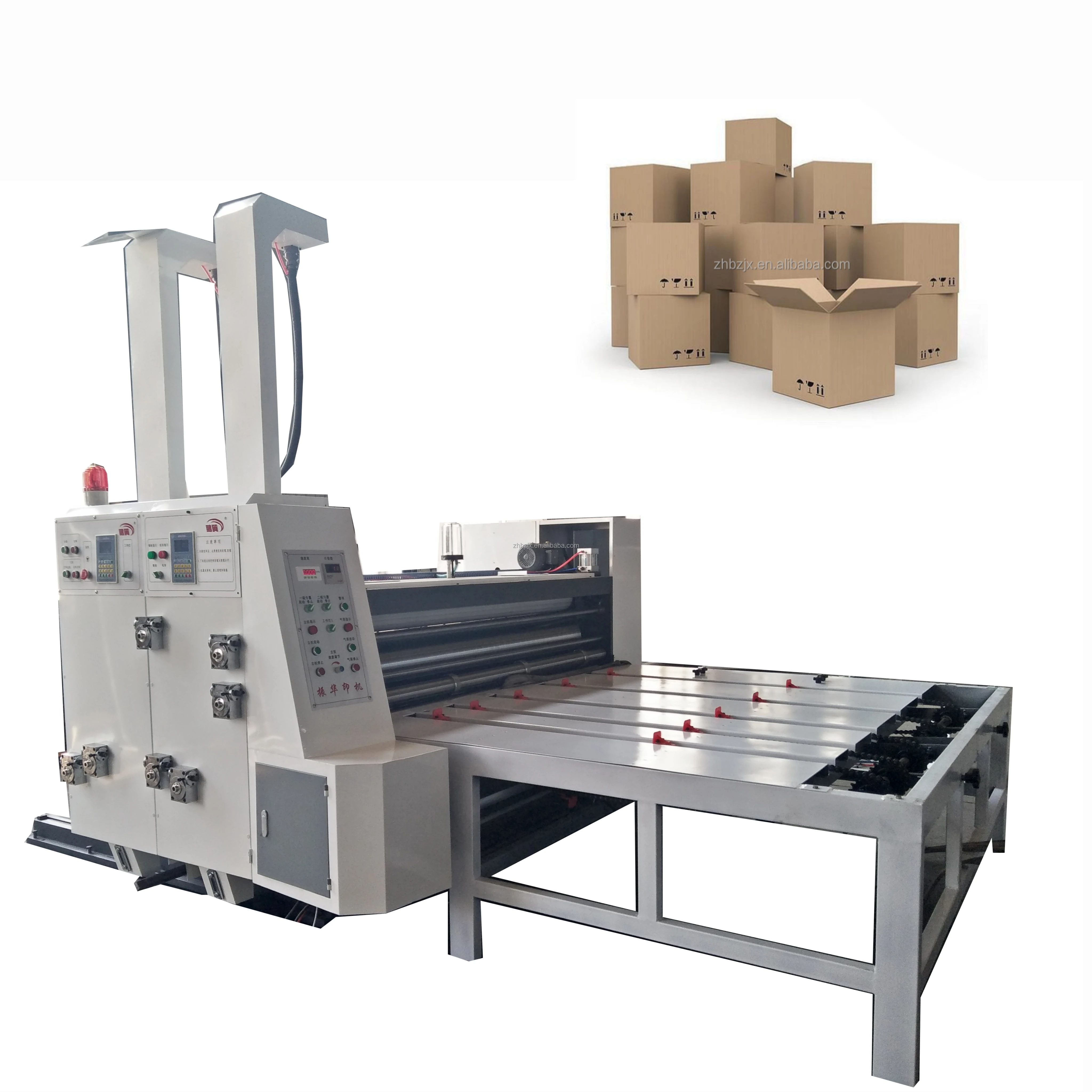 ZHENHUA YSF-C Eco-friendly Product Corrugated Cardboard Auto Chain Feeding Flexo Printing Machine With Slotter