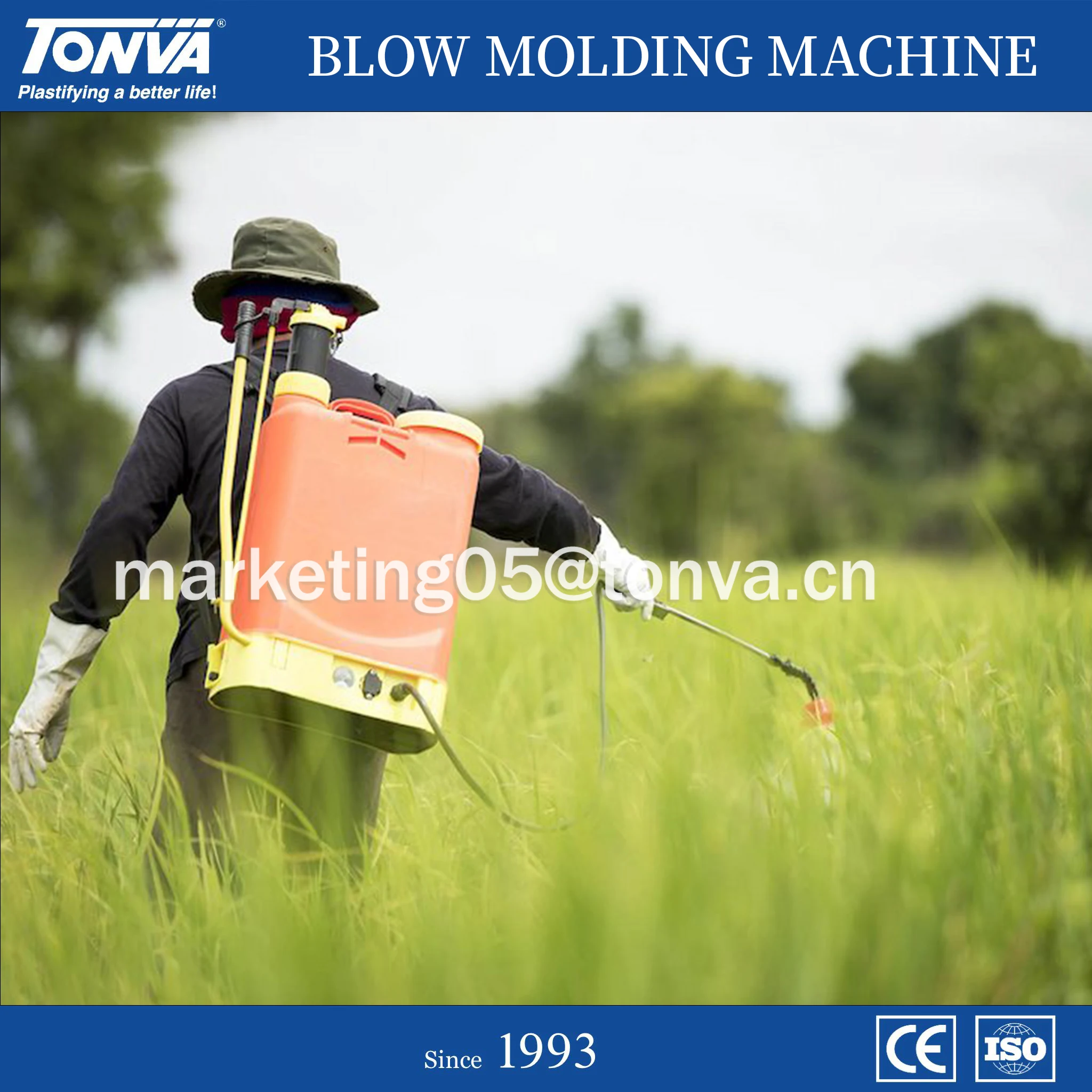 TONVA Plastic HDPE Spray Bottle Accumulator Blow Molding Making Machine