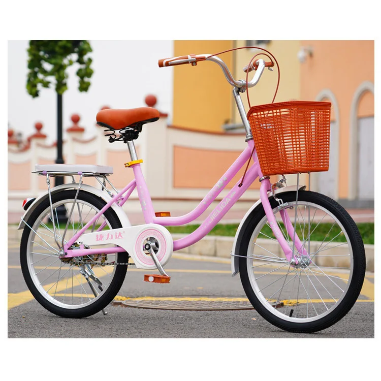 Good quality 20 woman with basket for girl urban pink mountain fashion women bicycle 24 inch city bike