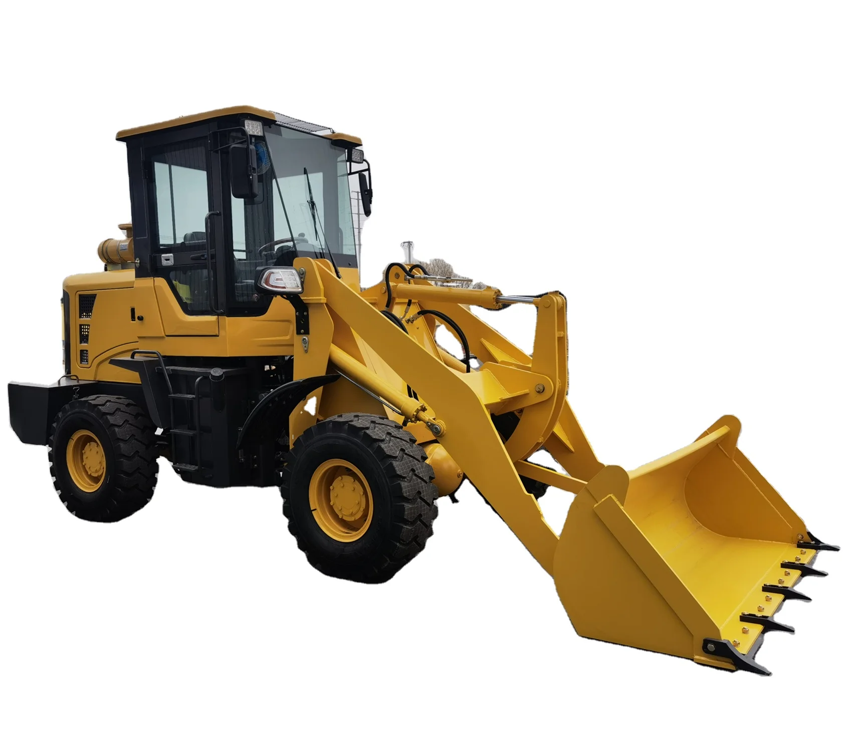 Isuzu & Yunnei Diesel Engine Front Wheel Loader with Huade Hydraulic Cylinder Rated Load 1-8 Ton for Retail Industries