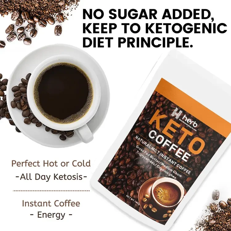 Hot Selling Private Label slimming coffee natural herbs healthy Diet control keto coffee Instant weight loss keto coffee