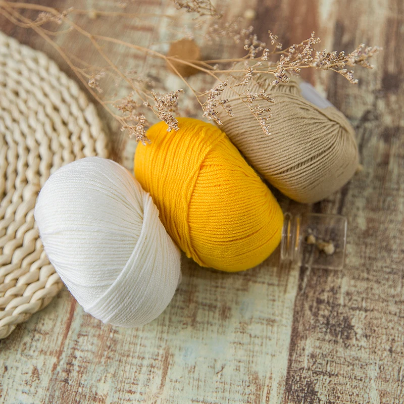Оптовая продажа разноцветное ручное вязание Yarncrafts 80% шерсть 20% акрил смешанная пряжа 50 г 4 слоя