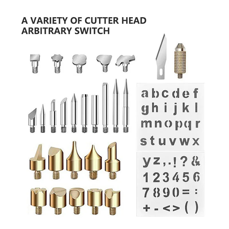 Ironing Iron Pyrography Kit 28 wood burning and welding tip kit tools