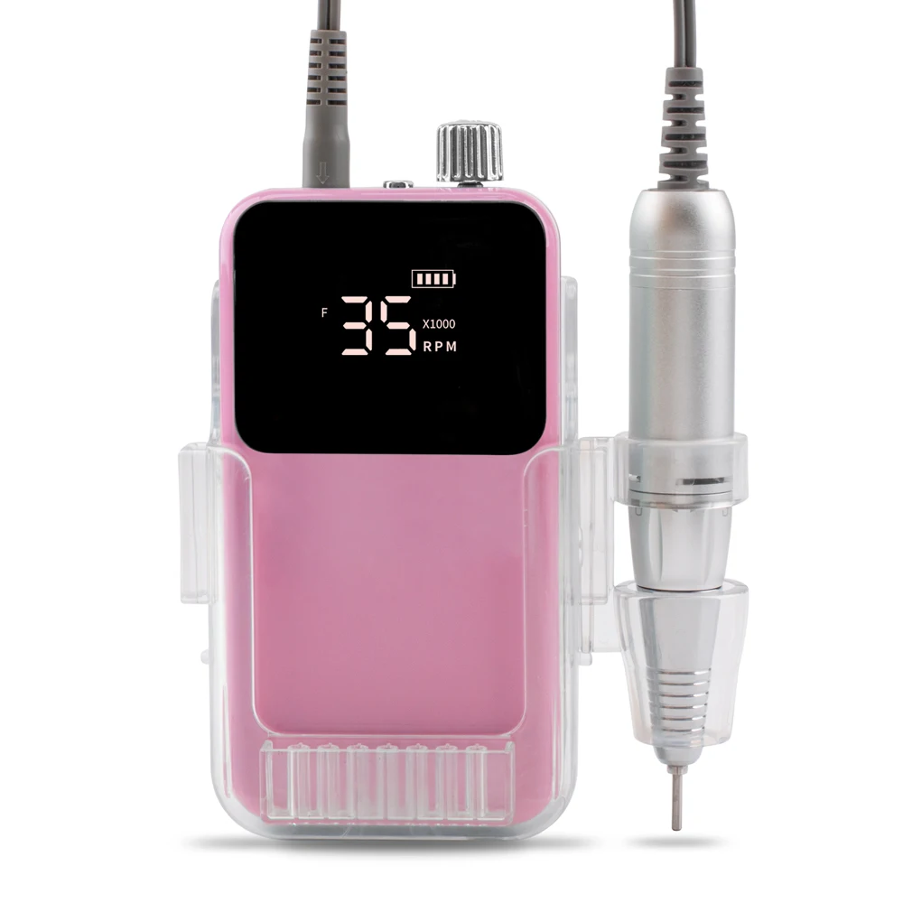 Top Brand Strong Power 35000RPM Personal Care Nail Suppliers Drilling Electric Cordless Carbon Brush Nail Drill Machine