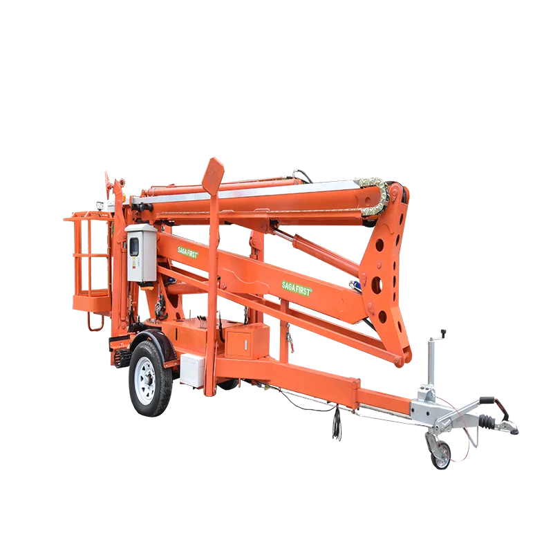 Diesel and DC power Hydraulic Towable Boom Lifter Machine