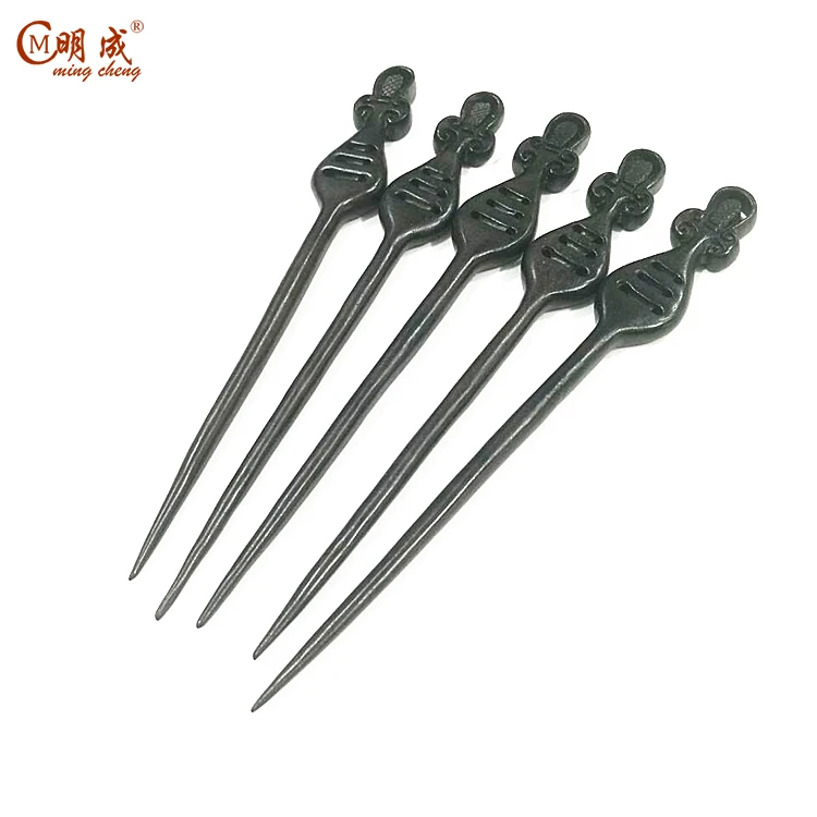 
High-quality black sandal wood carved hairpin stick on sales 