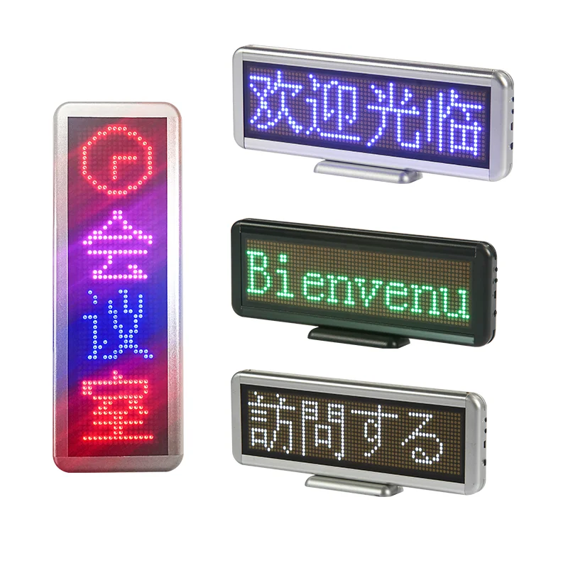 P4 LED Message Display Board USB Programmable Matrix Sign Text Scrolling  Mini LED Panel Electronic Advertising LED Billboard