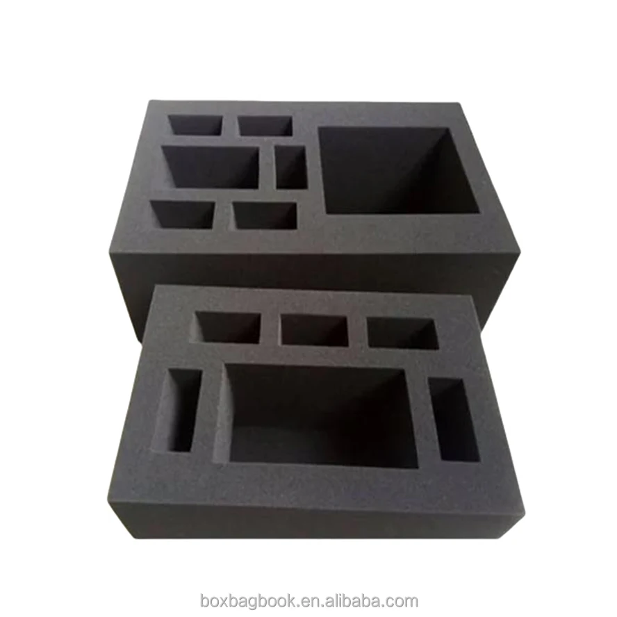 Custom wood box with EVA EPE foam pad tray inlay inside luxury magnet perfume cosmetic gift packaging cardboard box