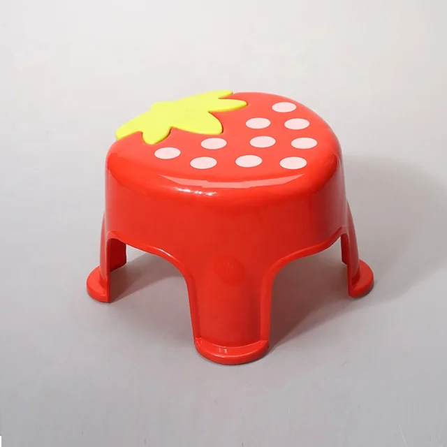 Small Size Strawberry Shape Children Chair Plastic Step Stool for Kids