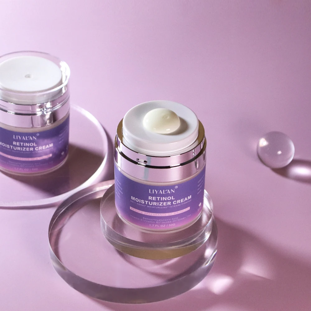 Wholesale OEM Vitamin A Face Cream Anti Aging Wrinkle Whitening Day Night Hyaluronic Acid Collagen Retinol Cream