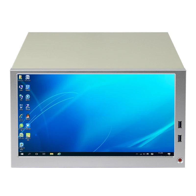 HTPC 4u rack mount computer case server enclosure with 1920*1080 lcd desktop industrial atx pc server chassis