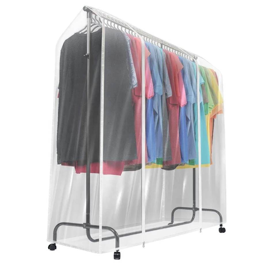 Garment Rail Cover Clothes plastic PEVA rail cover 3ft 4ft 5ft 6ft