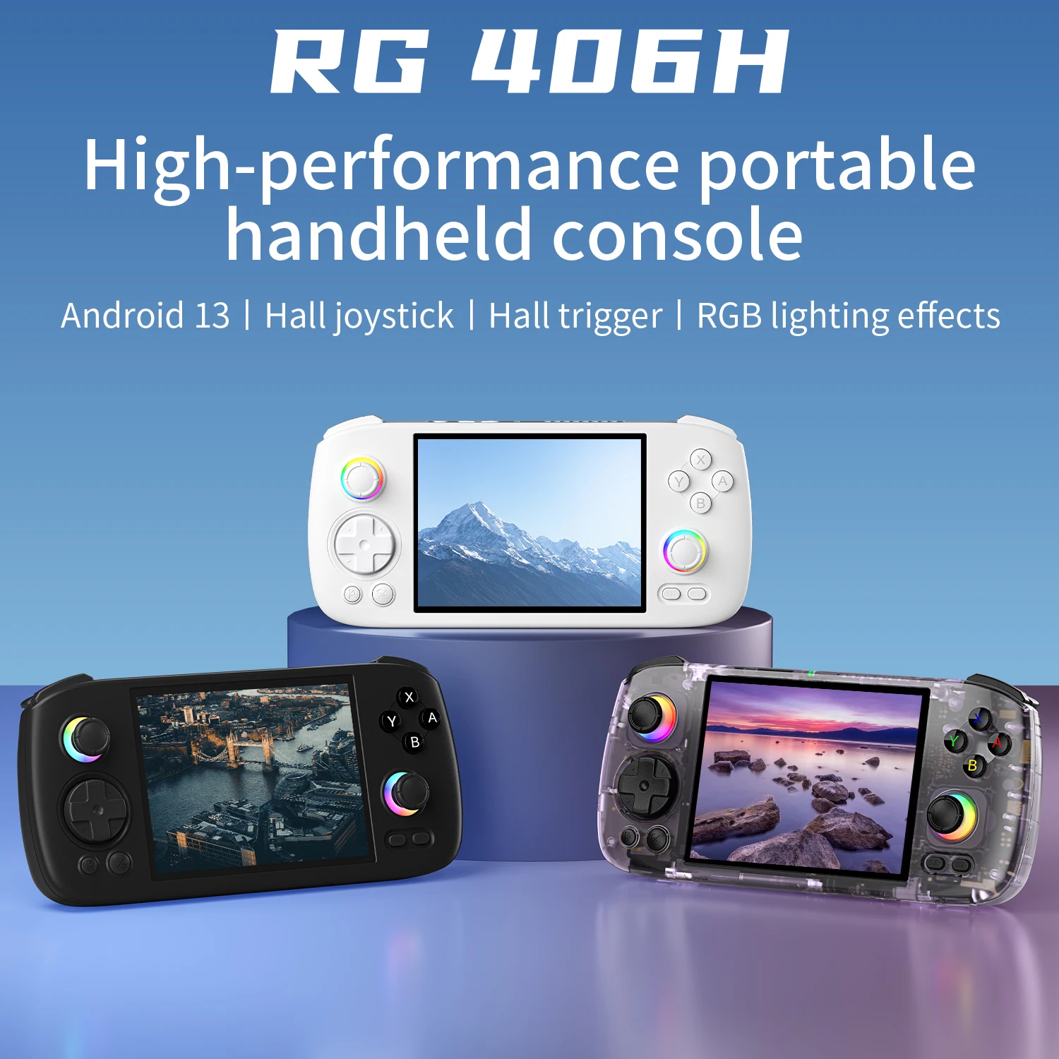 Новейший дизайн Anbernic RG 406H Android 13 128G Модель управления ручкой четырехъядерный процессор 4 0 дюймов HD экран IPS игровая консоль