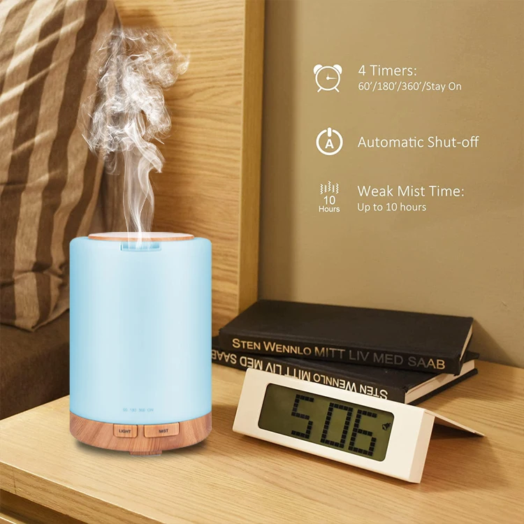 Electric Wood Diffuser Lamp Offical Air Humidifier Diffus Flavoring Ultrasonic Difusor Aromatherapy Essential Oil Diffuser Home