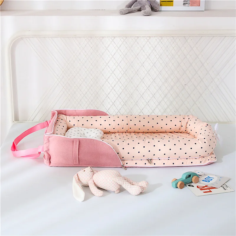 baby nest portable storage, isolation, protection, disassembly and washing design pillow bag cotton crib baby travel bed