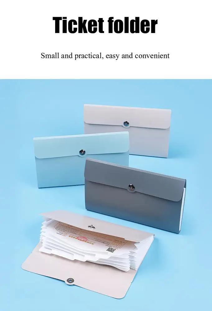 1pcs File Folder Organ box Bag multi-function Organizer storage Holder Office Document A5 Supplies Paper