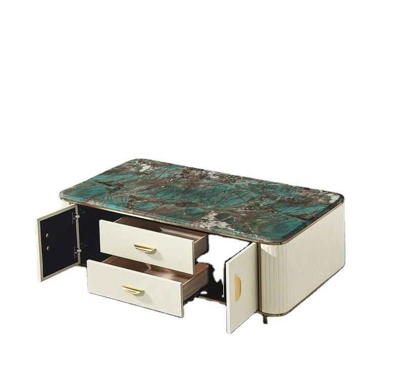 Customized Color Top Quality  Nordic Style Modern Luxury White Coffee Table