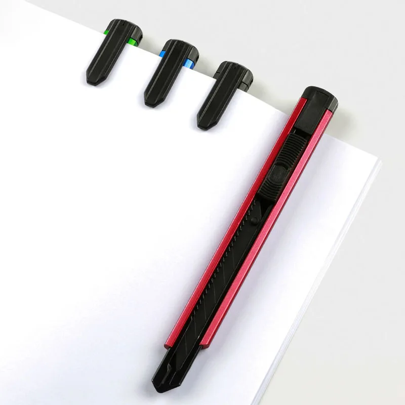 BTE Unique Design top quality Handy Knife Box Cutter 90mm Black Blade Various colors Safety Handy Retractable Utility  Knife