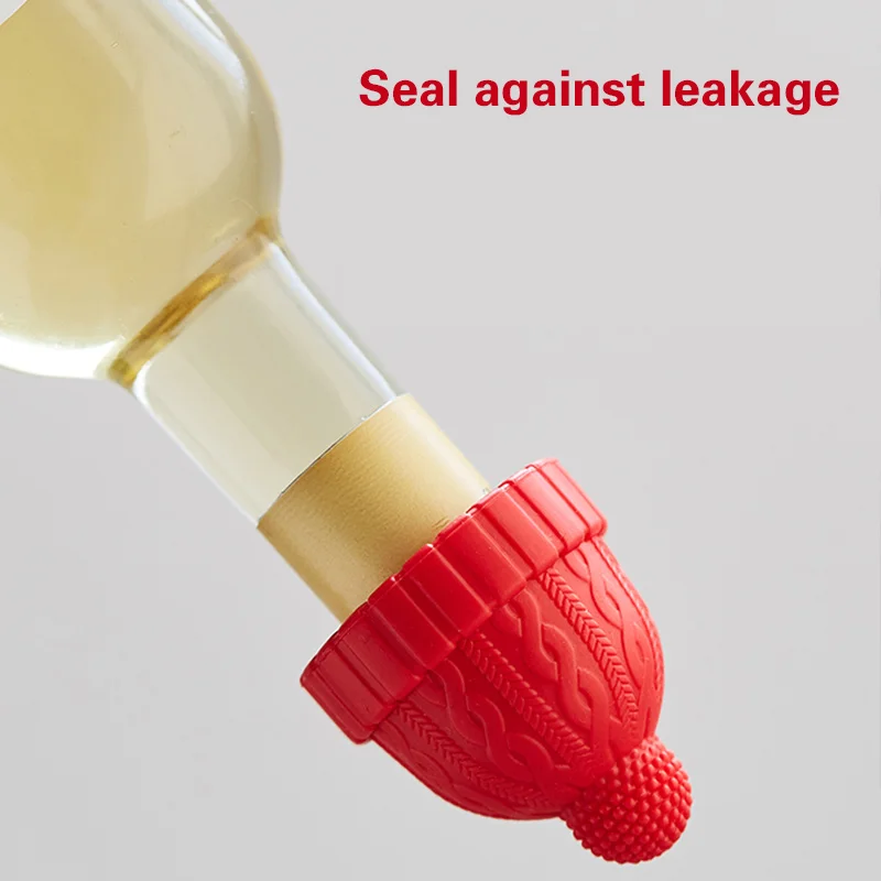 Creative Silicone Cap Bottle Stopper Fresh-Keeping Lid Little Red Riding Hood Seal Stopper Champagne Wine Glass Bottle